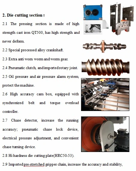 Fully Automatic Non-Stop Feeding Feeder Paper Flatbed Die-Cutting Machine Creasing Auto Die Cutting Machine